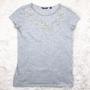 Guess Heather Grey Pearl Tee XS